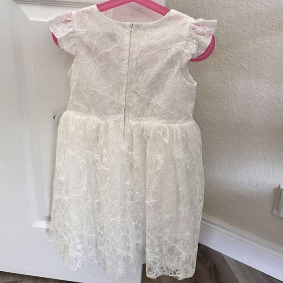 POPATU - Kids' Flutter Sleeve Lace Dress - Picture 2 of 6